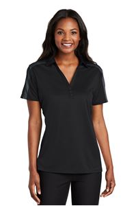 Picture of L547 PORT AUTHORITY® LADIES SILK TOUCH™ PERFORMANCE COLORBLOCK STRIPE POLO