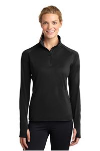 Picture of LST850 Sport-Tek® Ladies Sport-Wick® Stretch 1/2-Zip Pullover